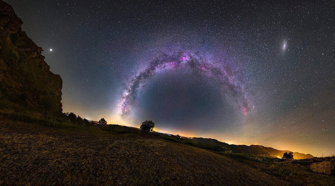 Milky Way over Castro de Palheiros, Portugal