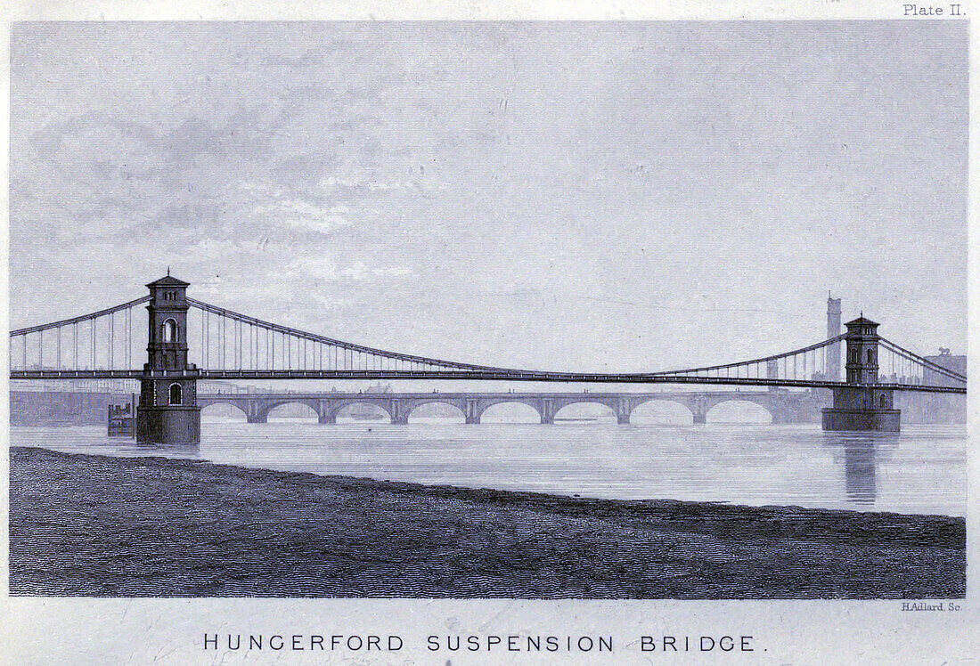 Hungerford Suspension Bridge, illustration