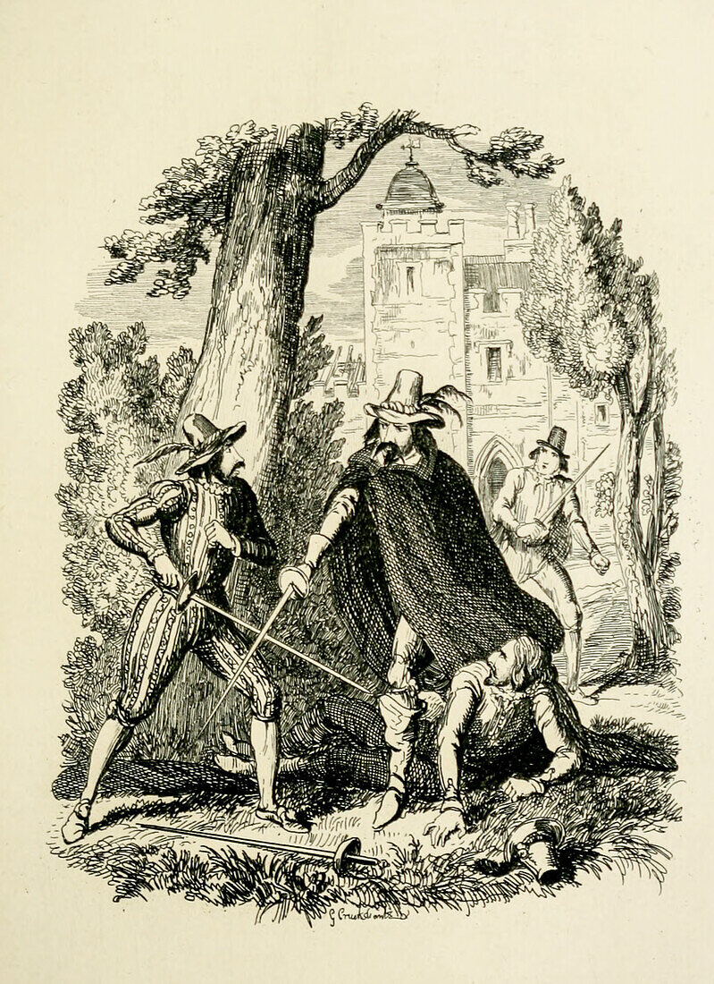 Protecting Humphrey Chetham from Catesby, illustration