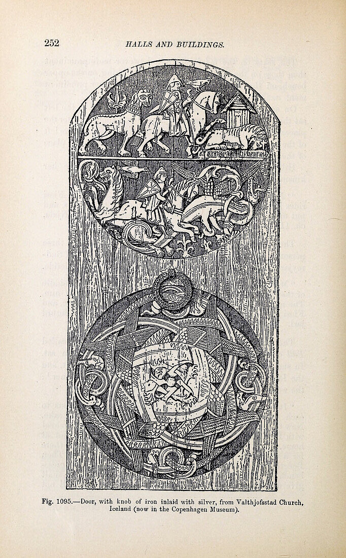 Viking architecture, 19th century illustration