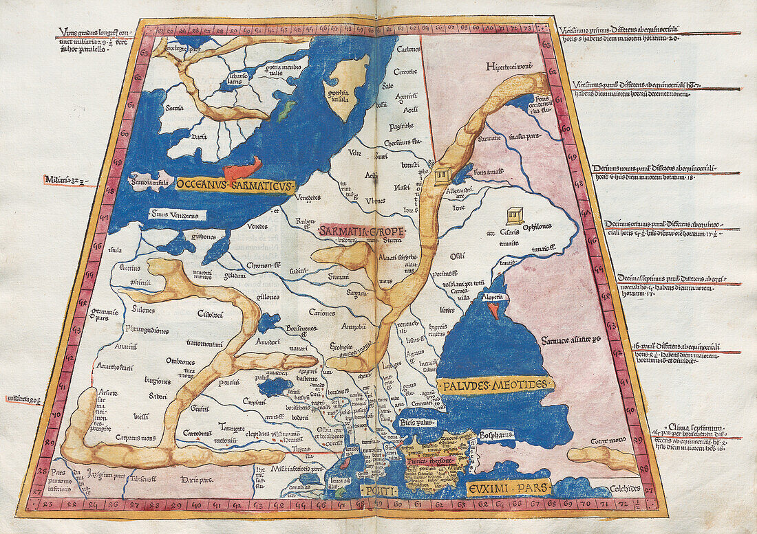 Ptolemy's map of Carpiani, 2nd century