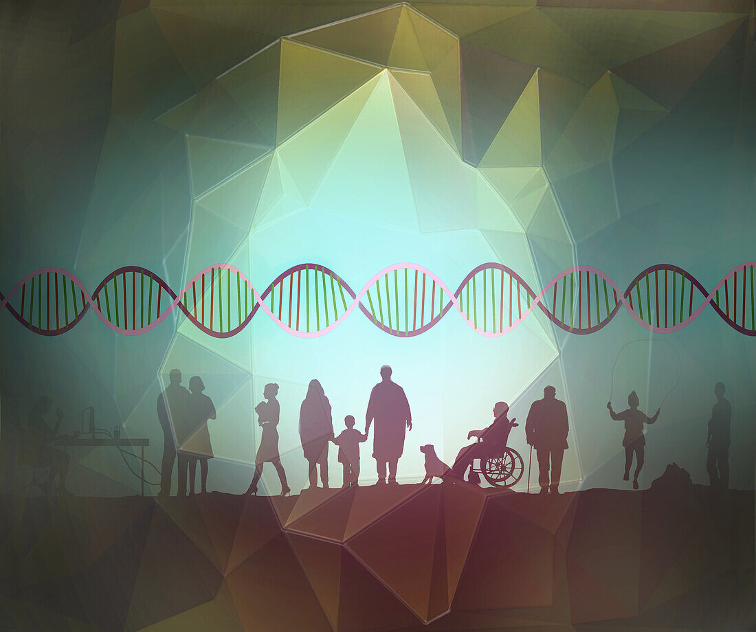 Genetic research, illustration