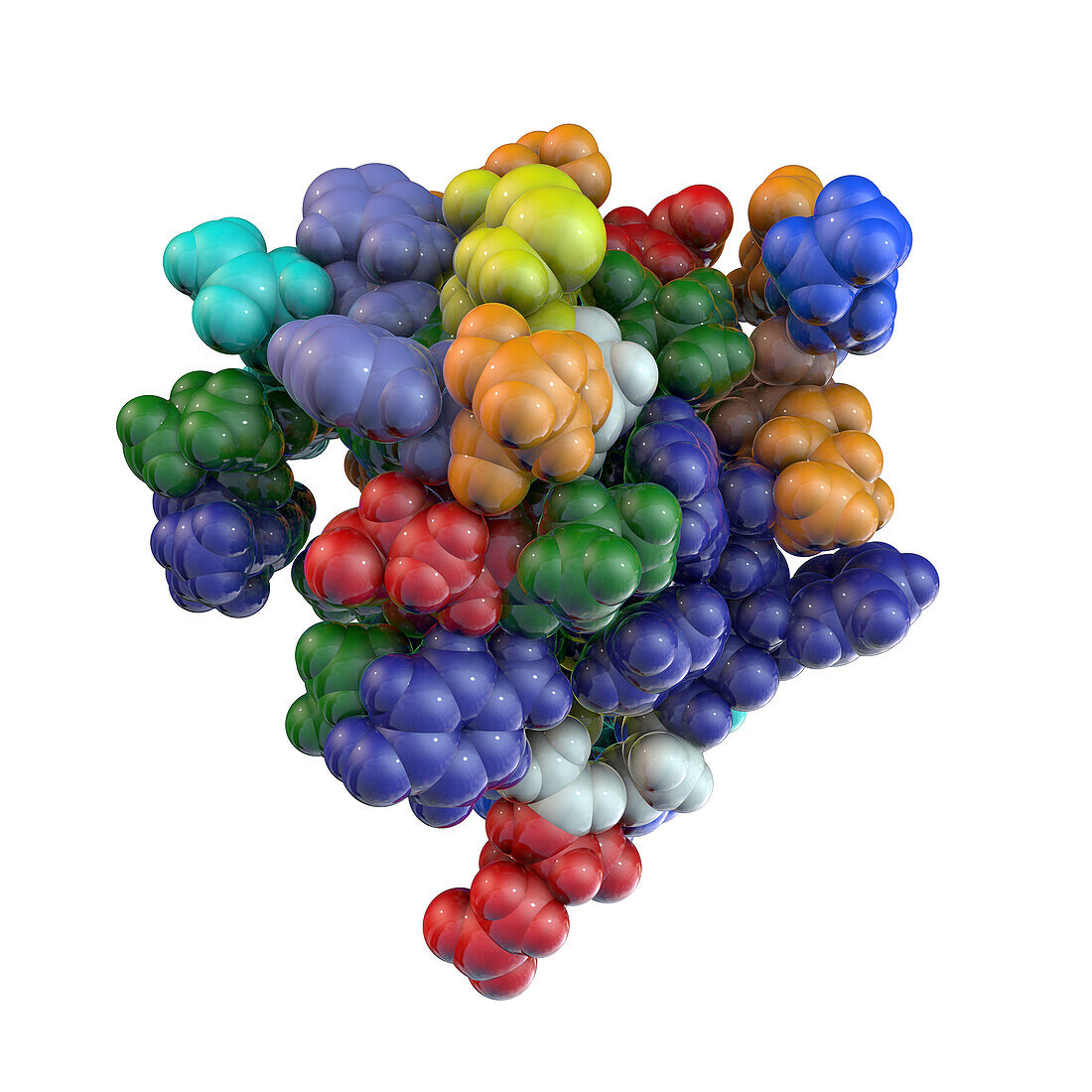 Insulin molecule, illustration