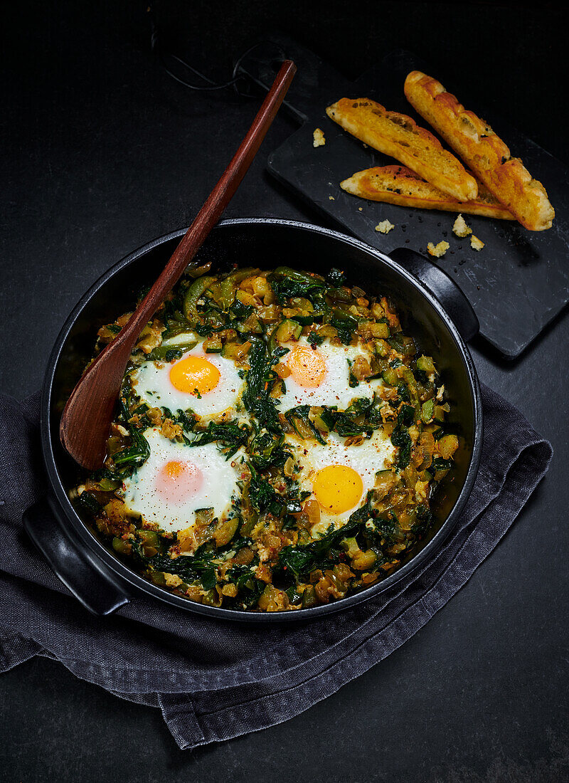 Green shakshuka