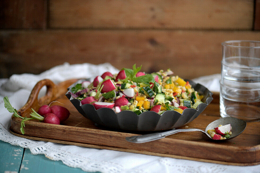 Tabouleh with radishes