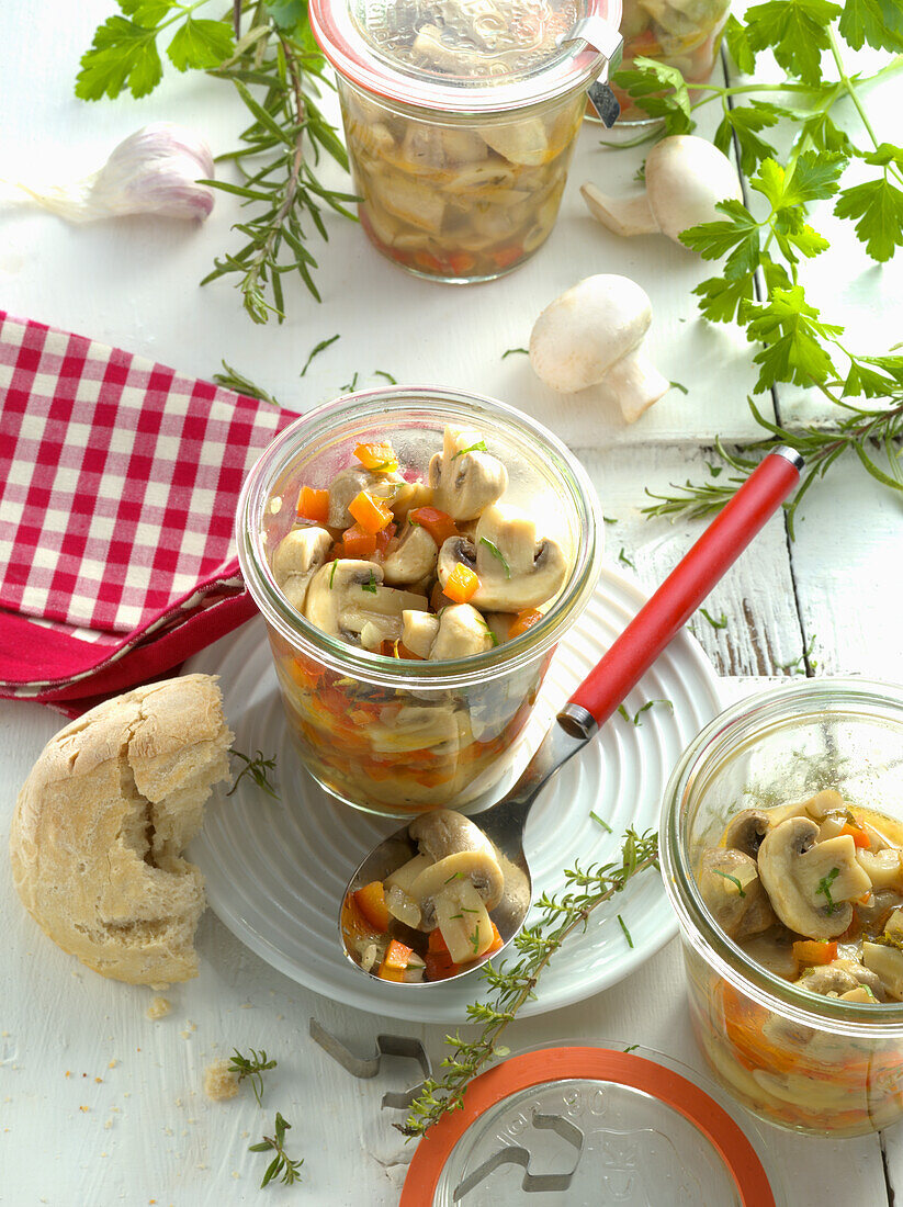 Pickled mushrooms