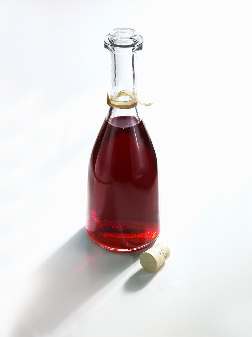 A bottle of raspberry vinegar