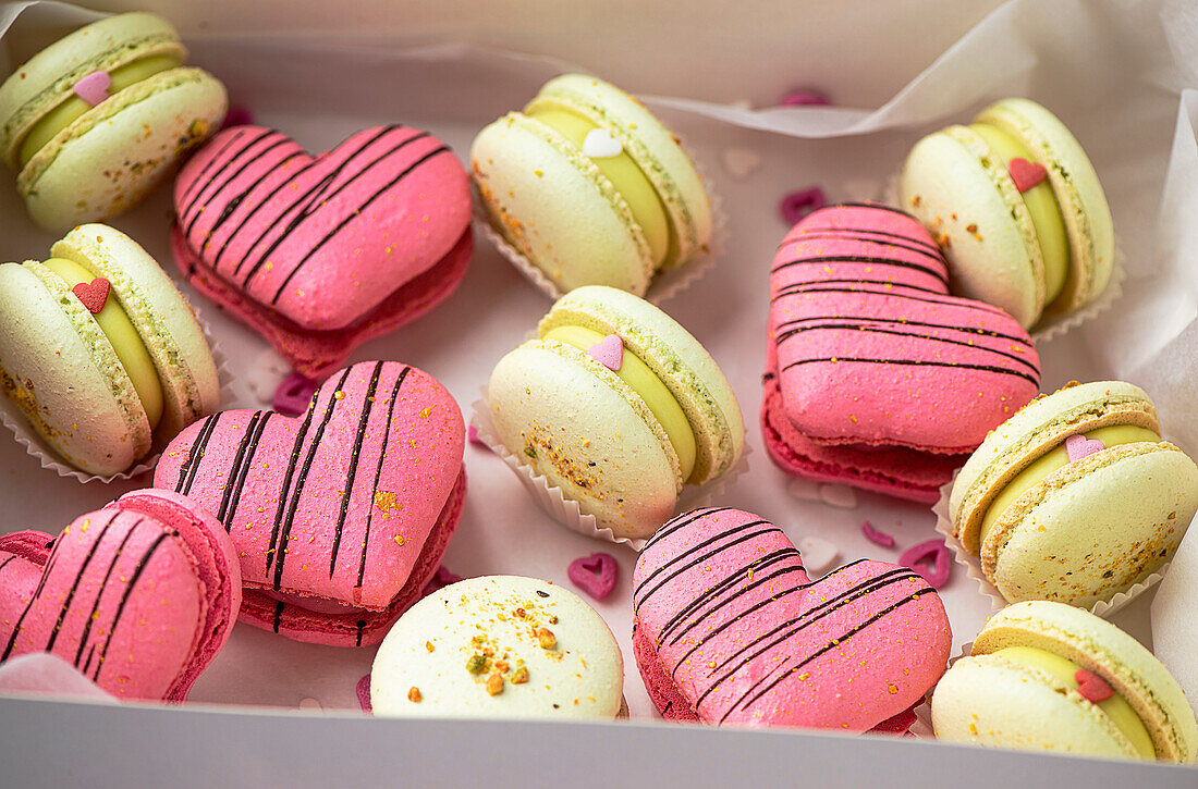 Macarons zum Valentinstag