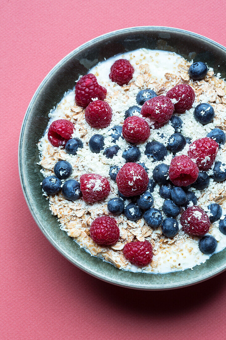 Yoghurt with muesli and summer fruit