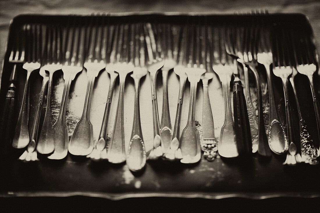 Old silver forks