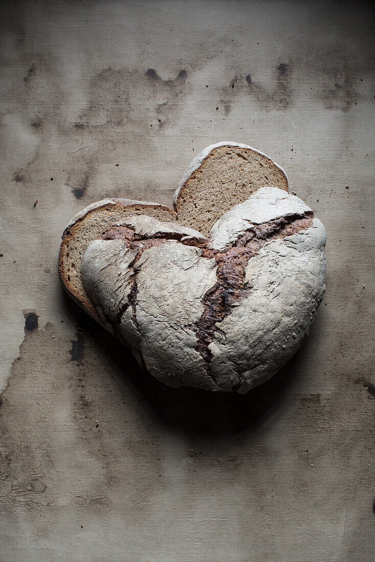 Herzförmiges Brot