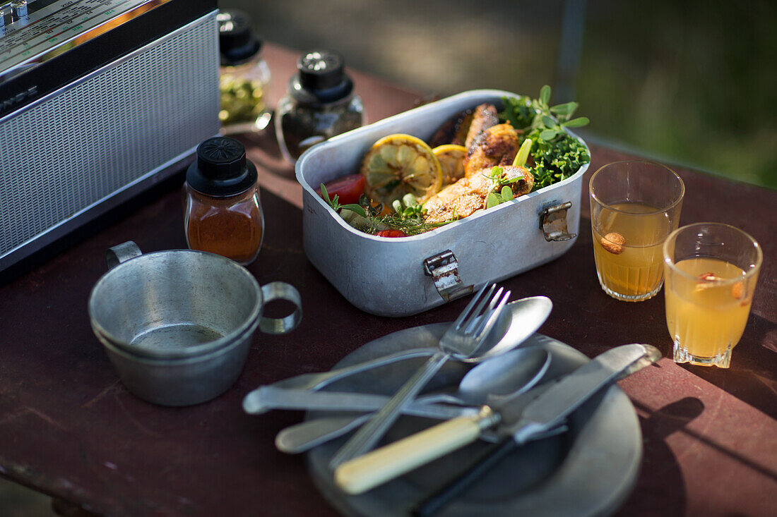 Picknick mit Chicken Wings