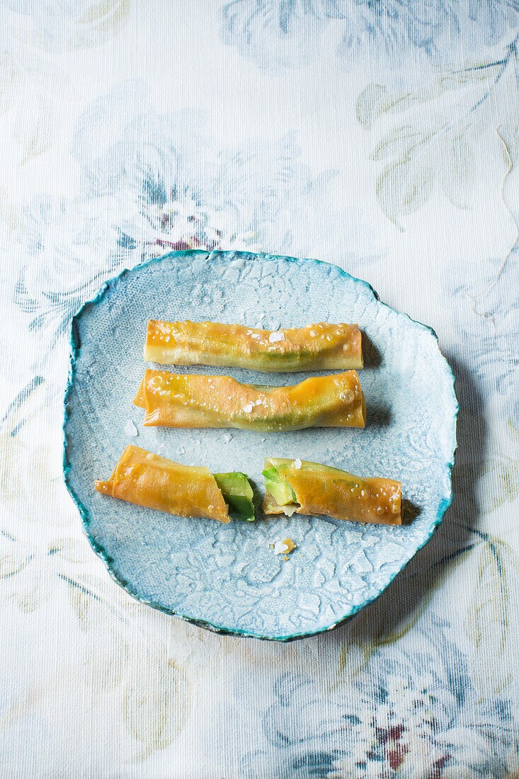 Vegan avocado jalapeno rolls