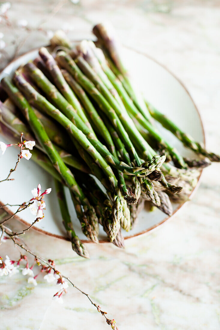 Fresh green asparagus