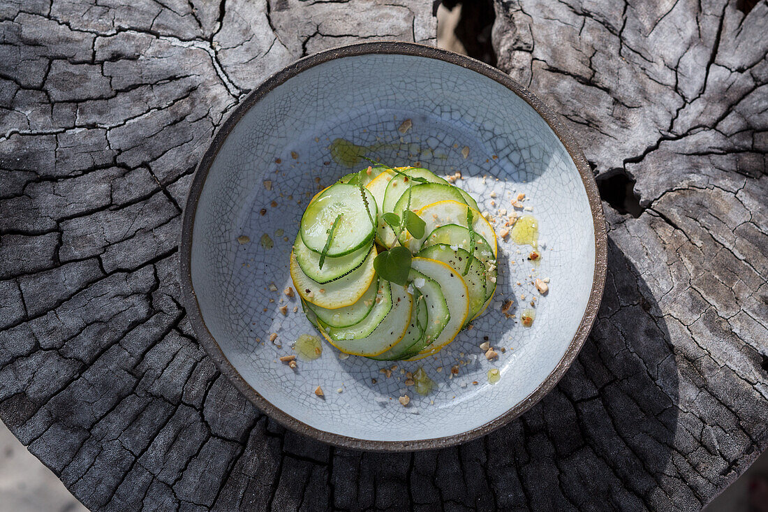 Courgette and cucumber salad (Cambodia)