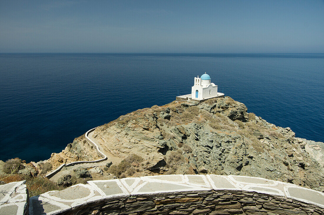 Kirche Eftamartyros, bei Kastro, Insel Sifnos, Kykladen, Ägäis, Griechenland