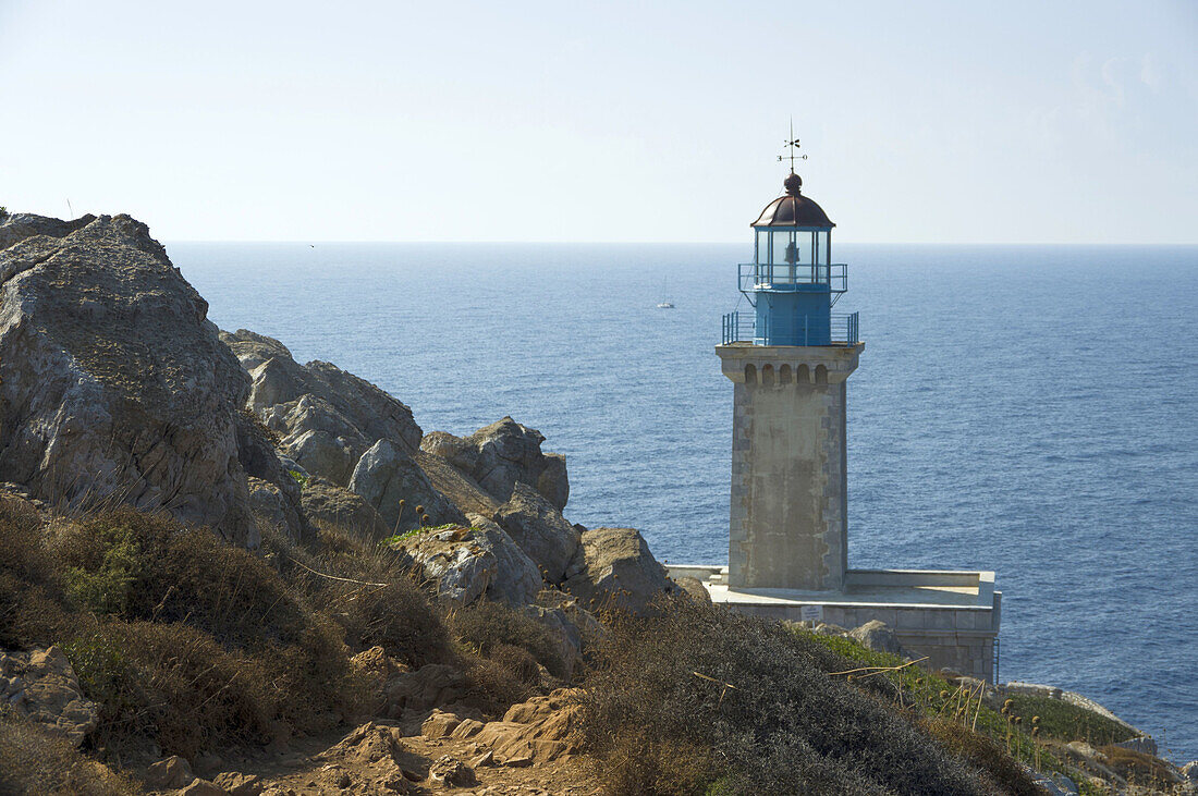 Tenaro Leuchtturm am Cap Matapan, Halbinsel Mani, Peloponnes, Griechenland