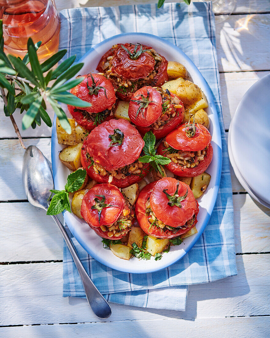 Gemista - Greek stuffed tomatoes