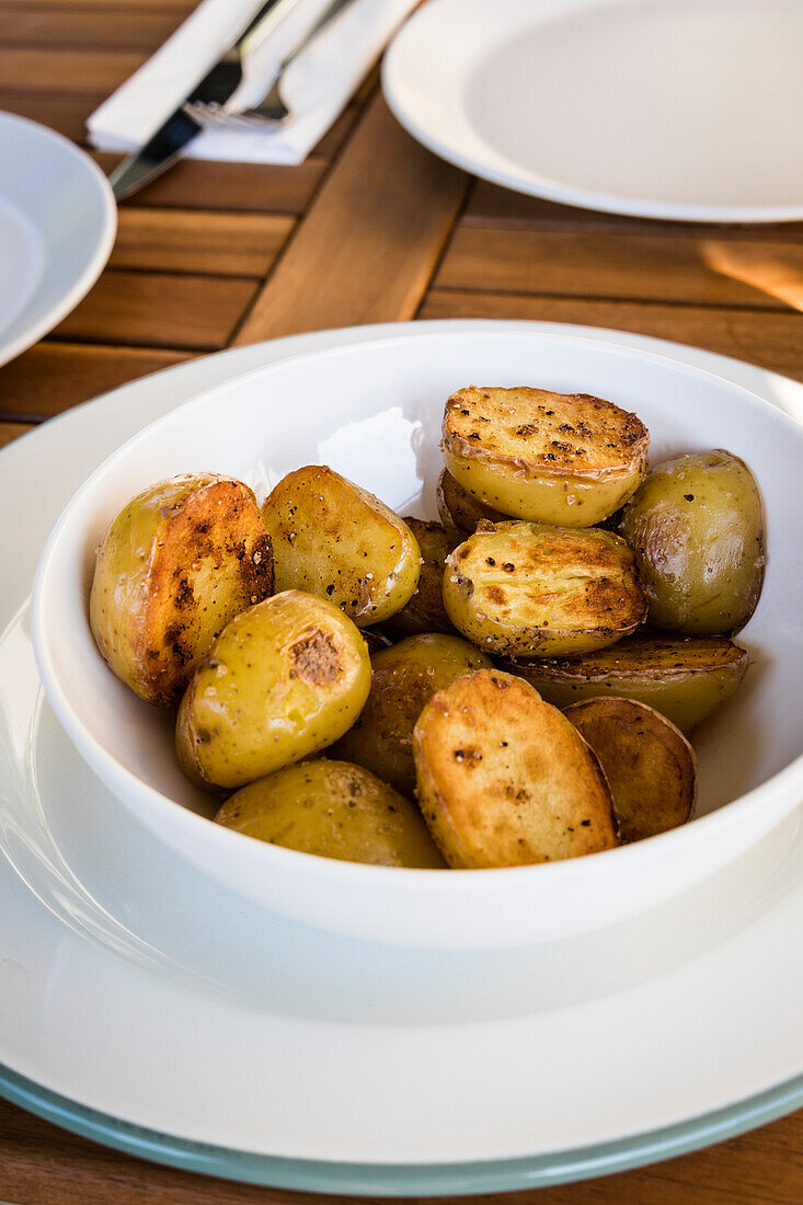 Goldbraune Grillkartoffeln