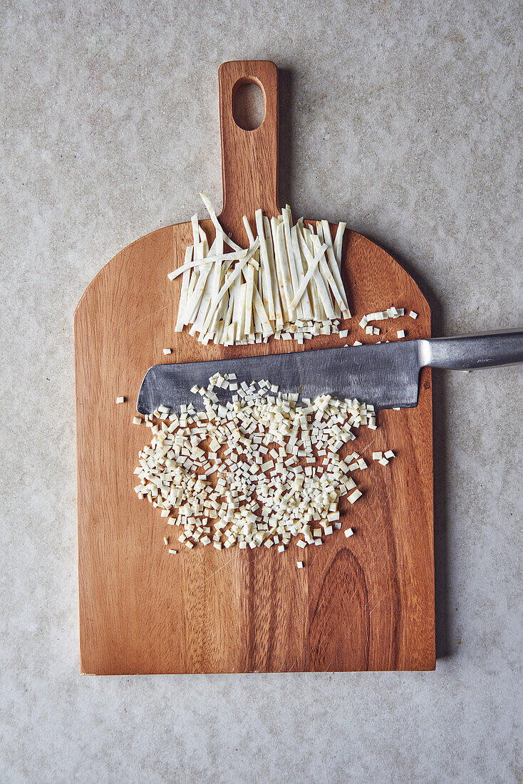 Cut celeriac into brunoise