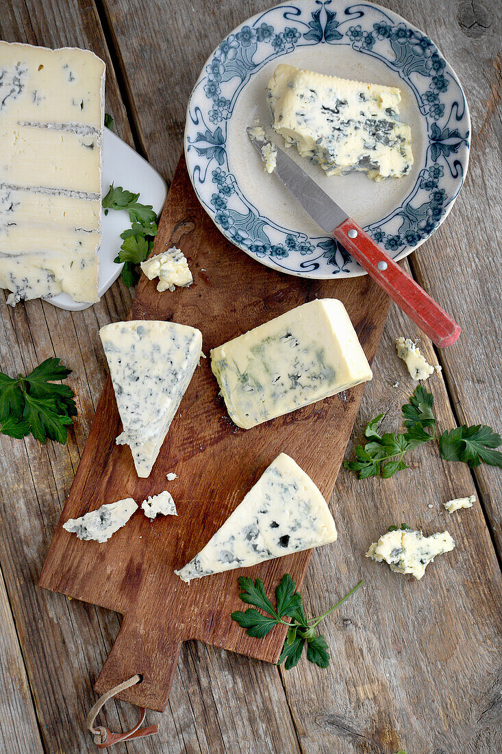 Blue cheese made from cow's milk