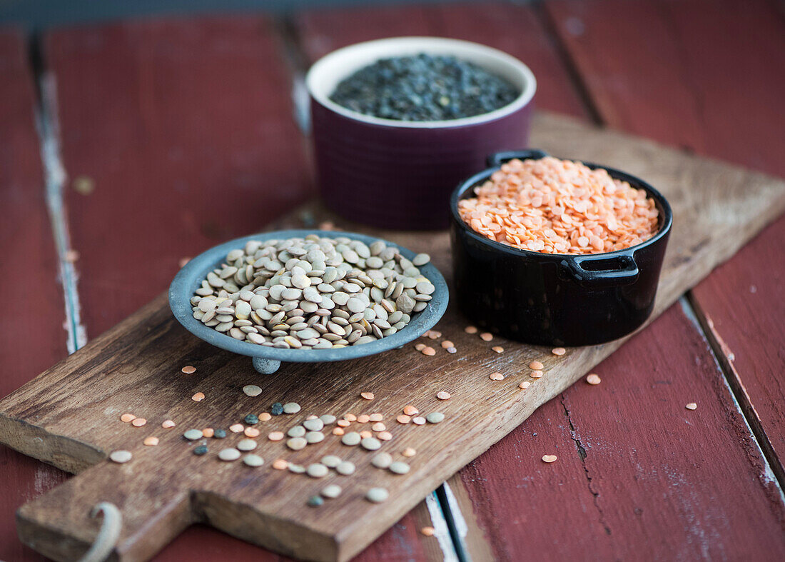 Different kinds of lentils