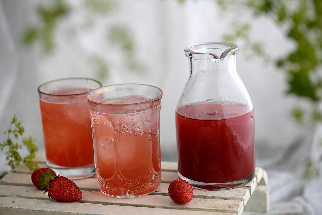 Erdbeersaft mit Kardamom