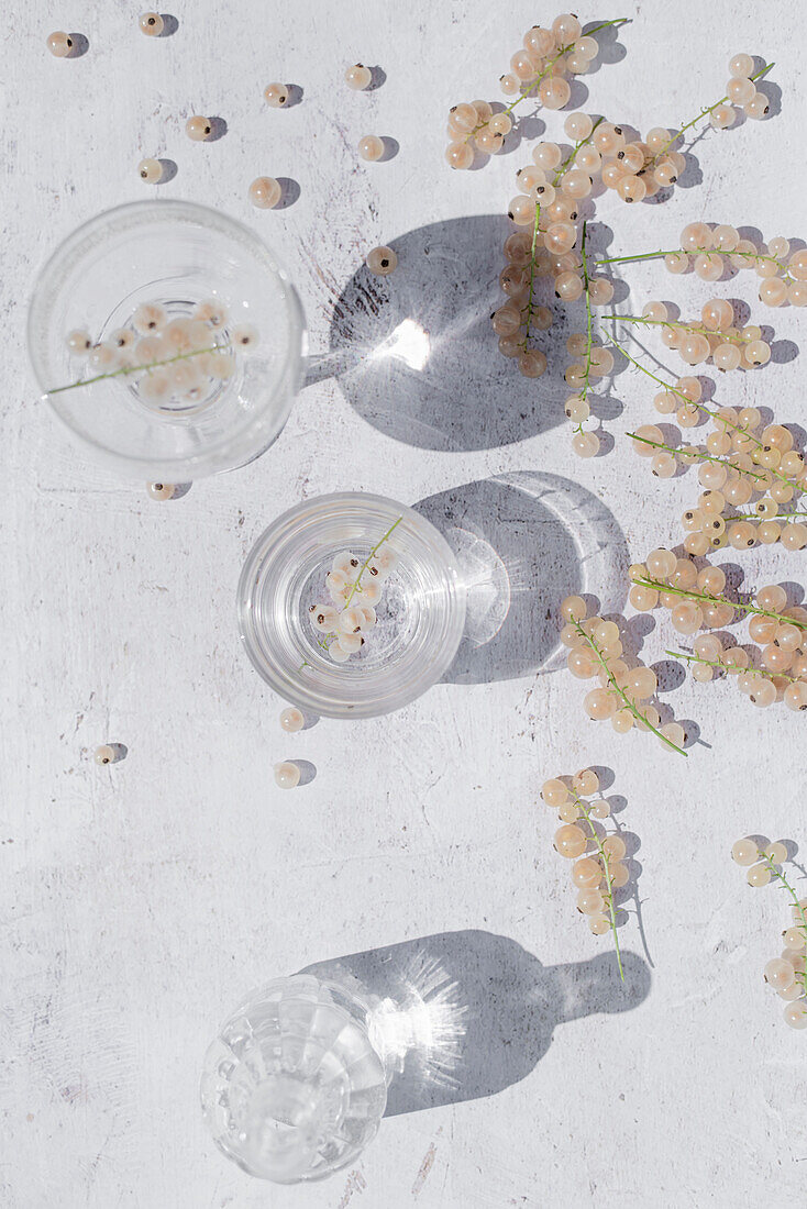 White currants in water