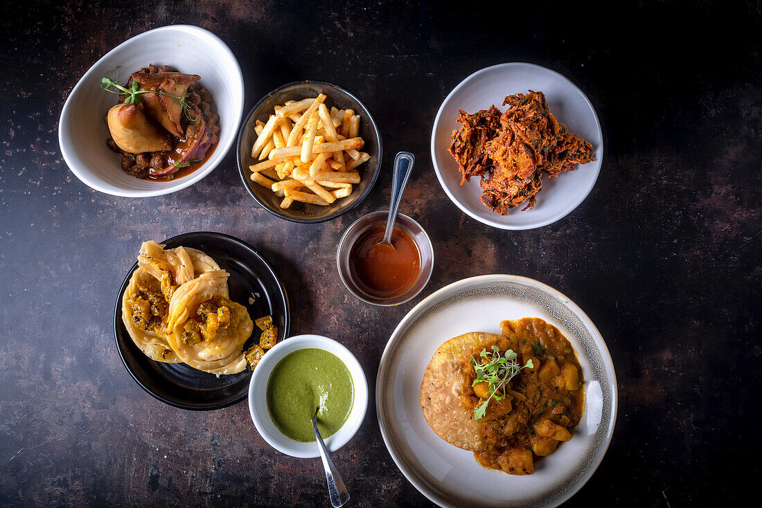 Verschiedenes indisches Street Food