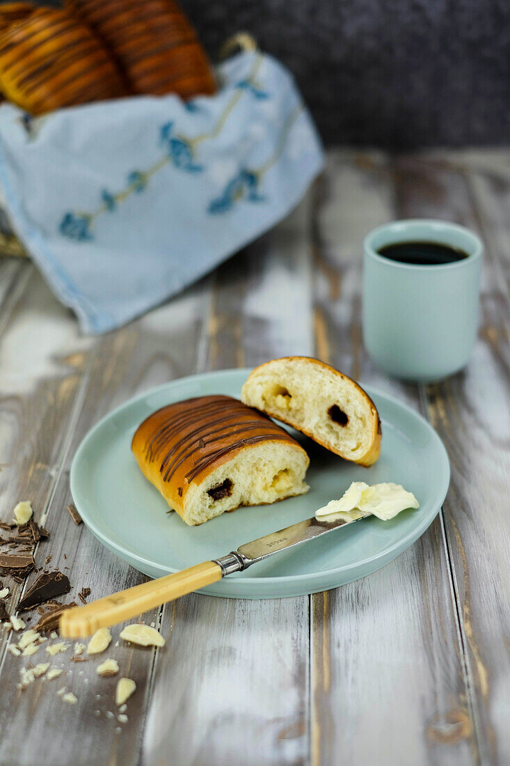 Chocolate croissants for your morning coffee