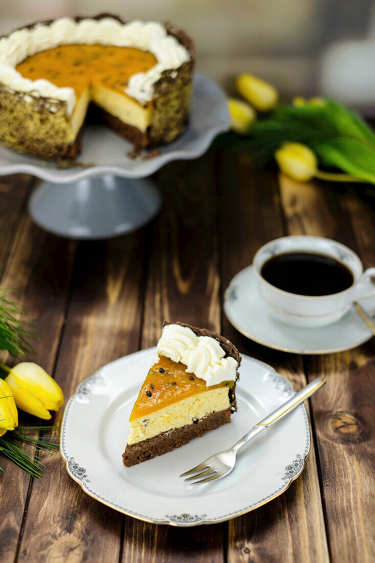 Chocolate Passion Fruit Cheesecake