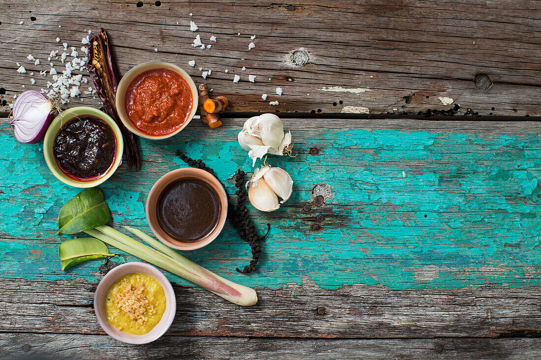 Various ingredients for Cambodian dishes