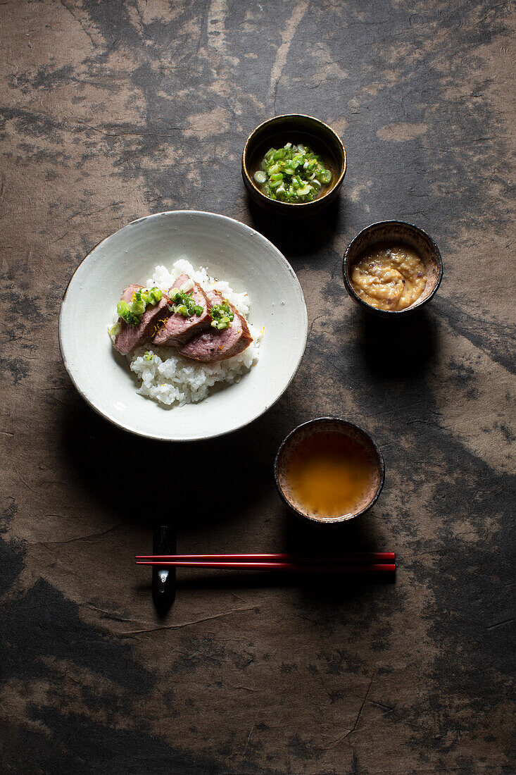 Donburi with veal (Japan)