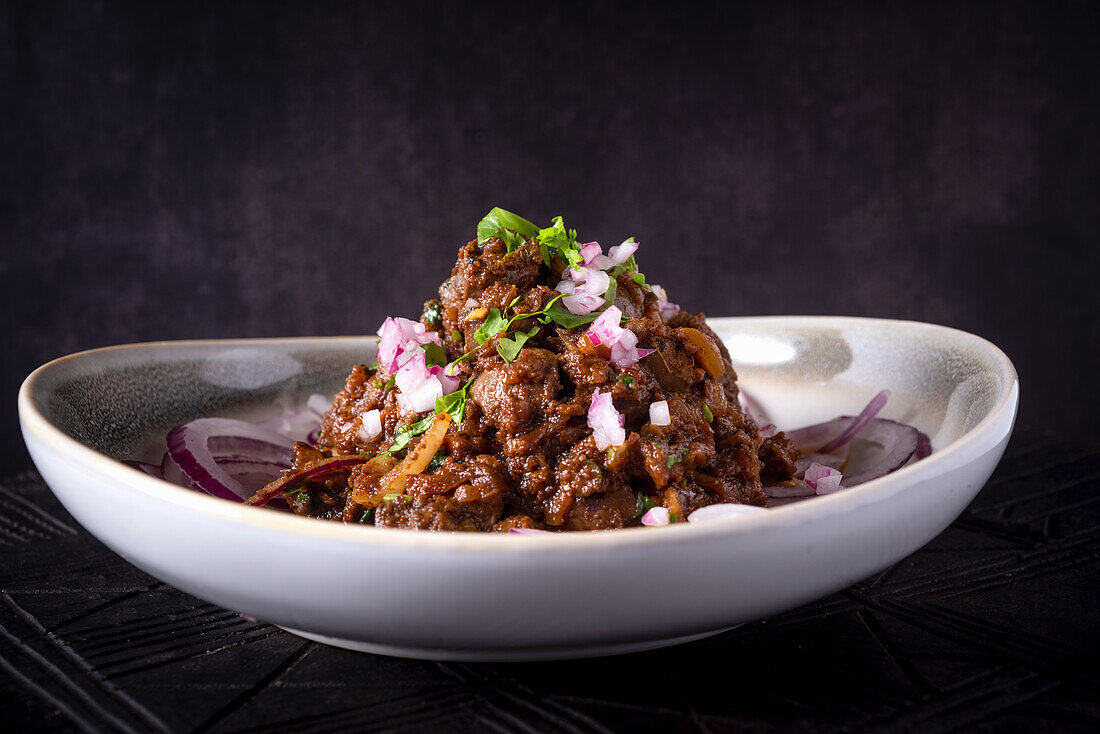 Kaleji Masala (Spicy mutton liver curry, India)