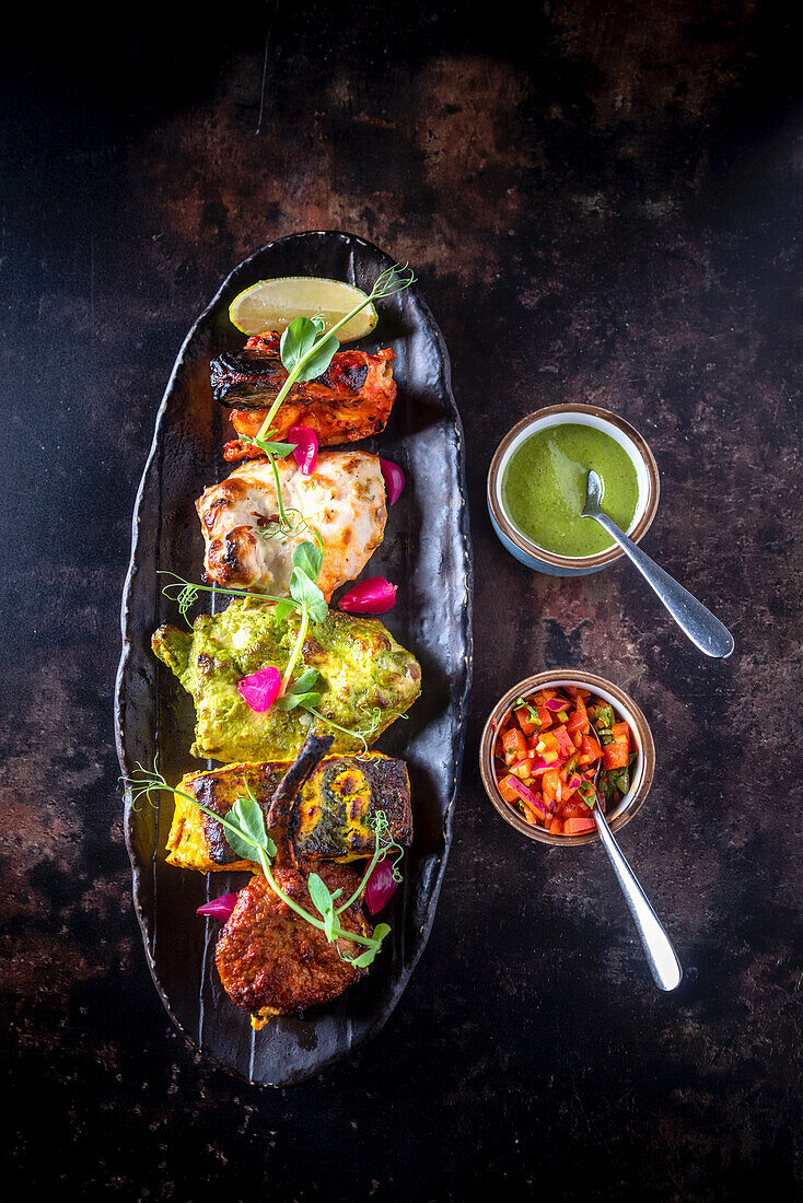 Kebab platter (India)
