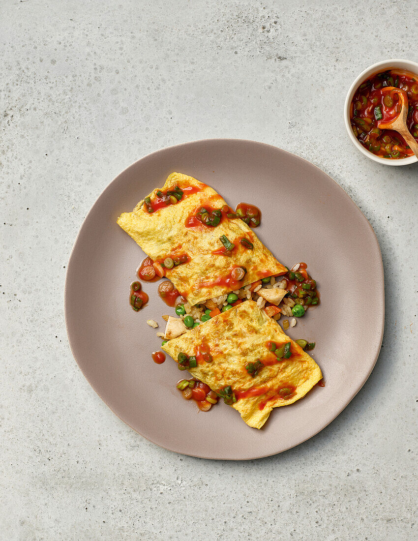 Omurice - fried rice in an omelette (Japan)