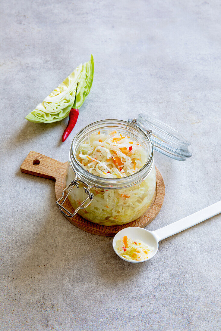 Fermented vegetable white cabbage