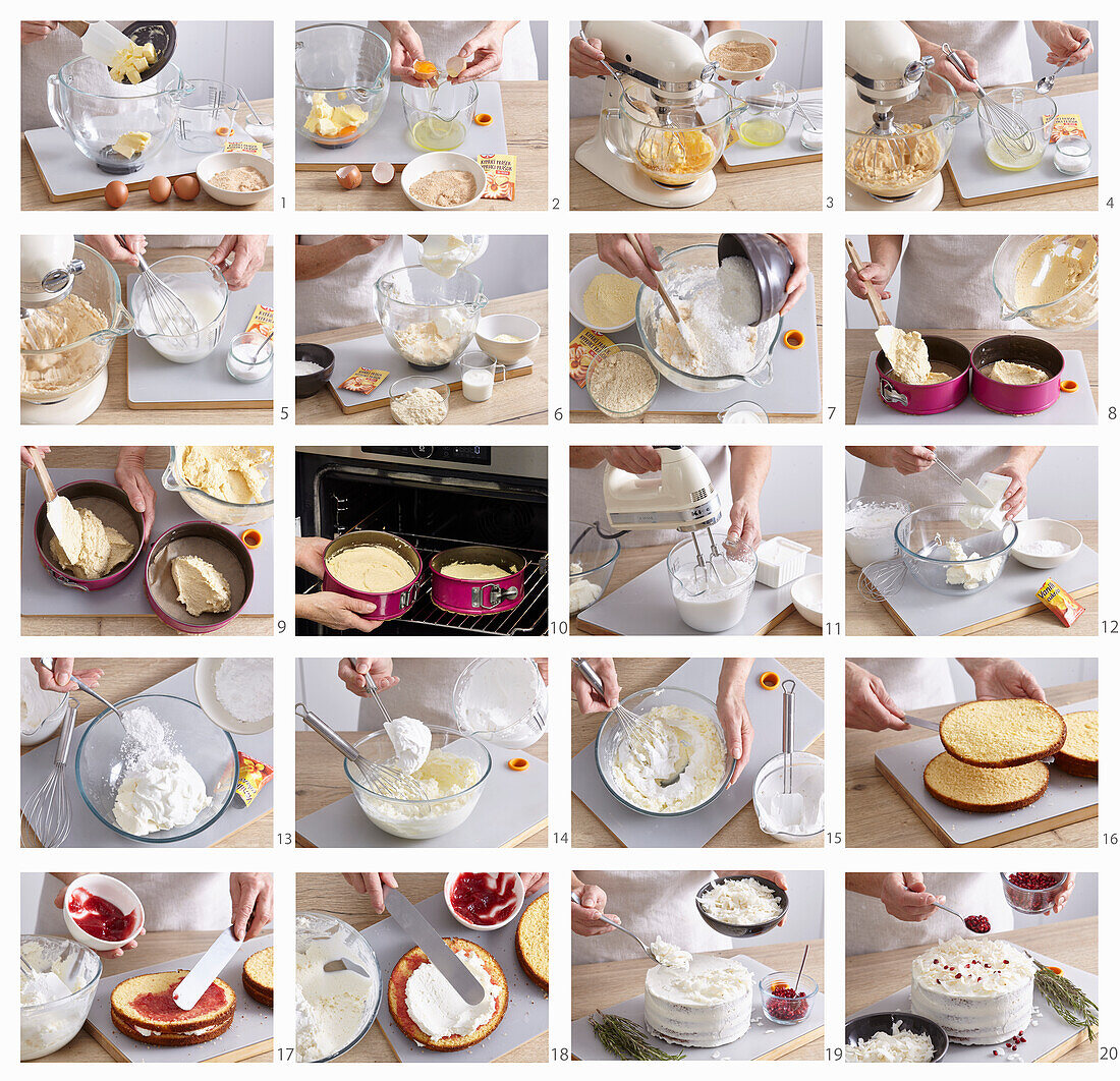New Year s almond and coconut cake step by step