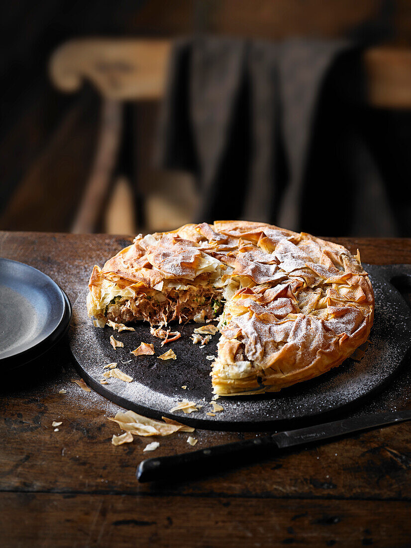 Pastilla mit konfierter Ente