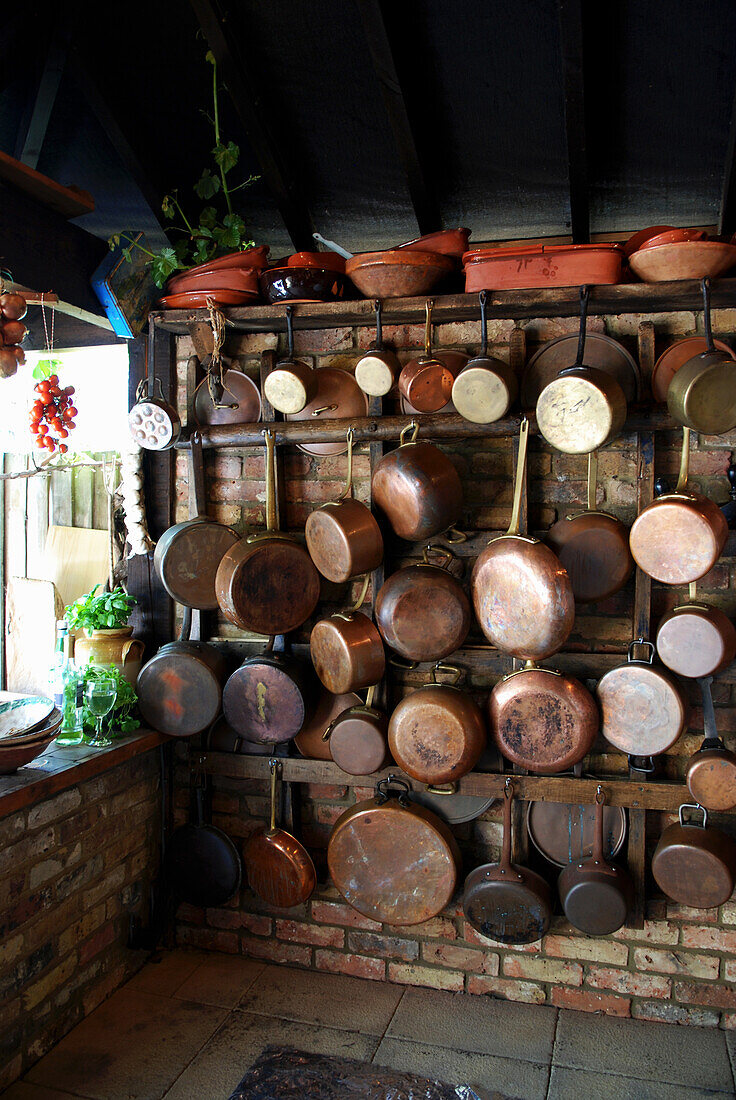 Gennaro Contaldo collections of copper pans and terracotta dishes