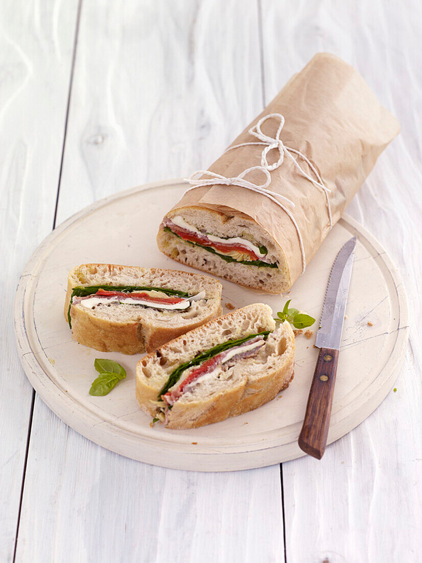 Ciabatta picnic sandwich