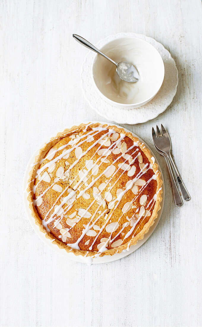 Bakewell tart (almond jam tart)
