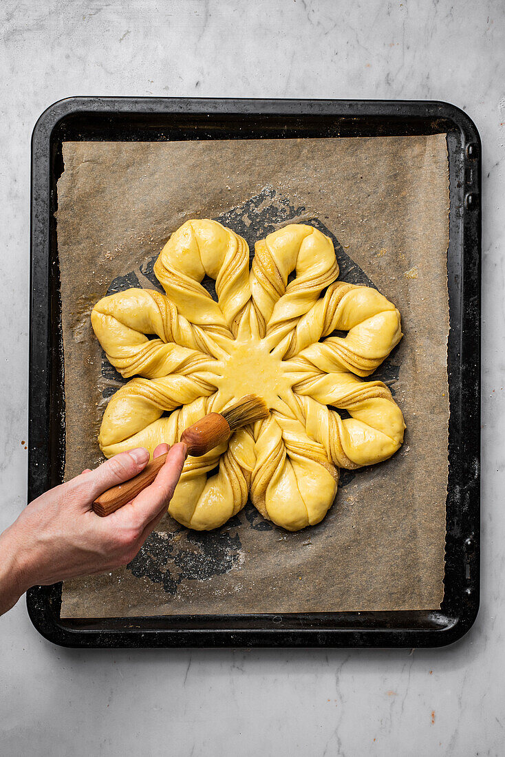 The making of a traditional Star Bread