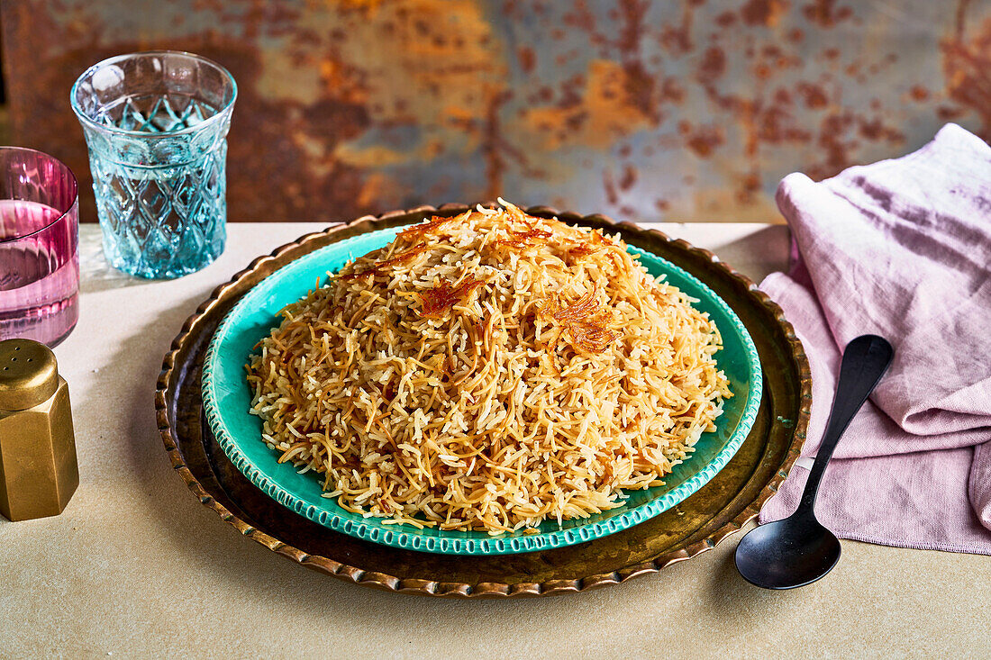 Reshteh Polo - Persian noodle rice (Iran)