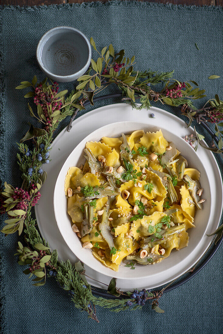 Anolinie di Piacenza (Pasta mit Rindfleischfüllung, Emilia-Romagna, Italien)