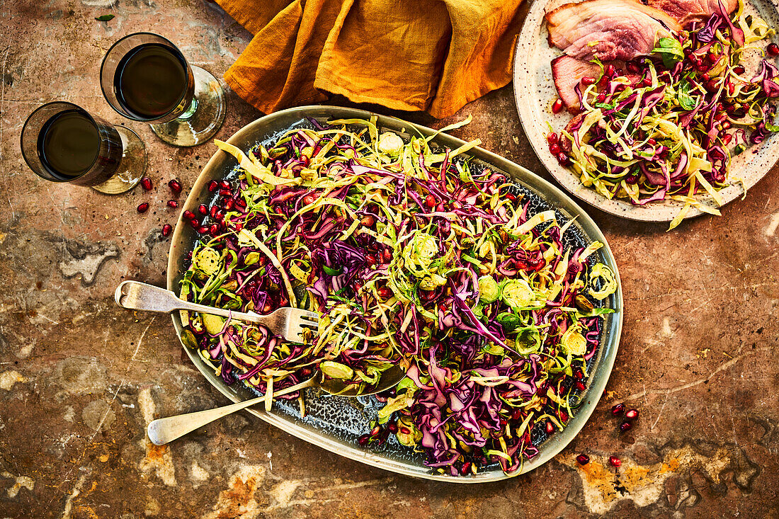 Jewelled Coleslaw mit Pistazien