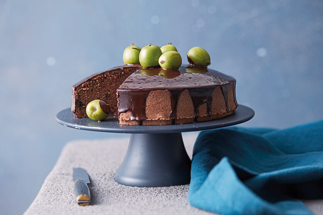 Gewürzkuchen mit Rotwein und Schokolade