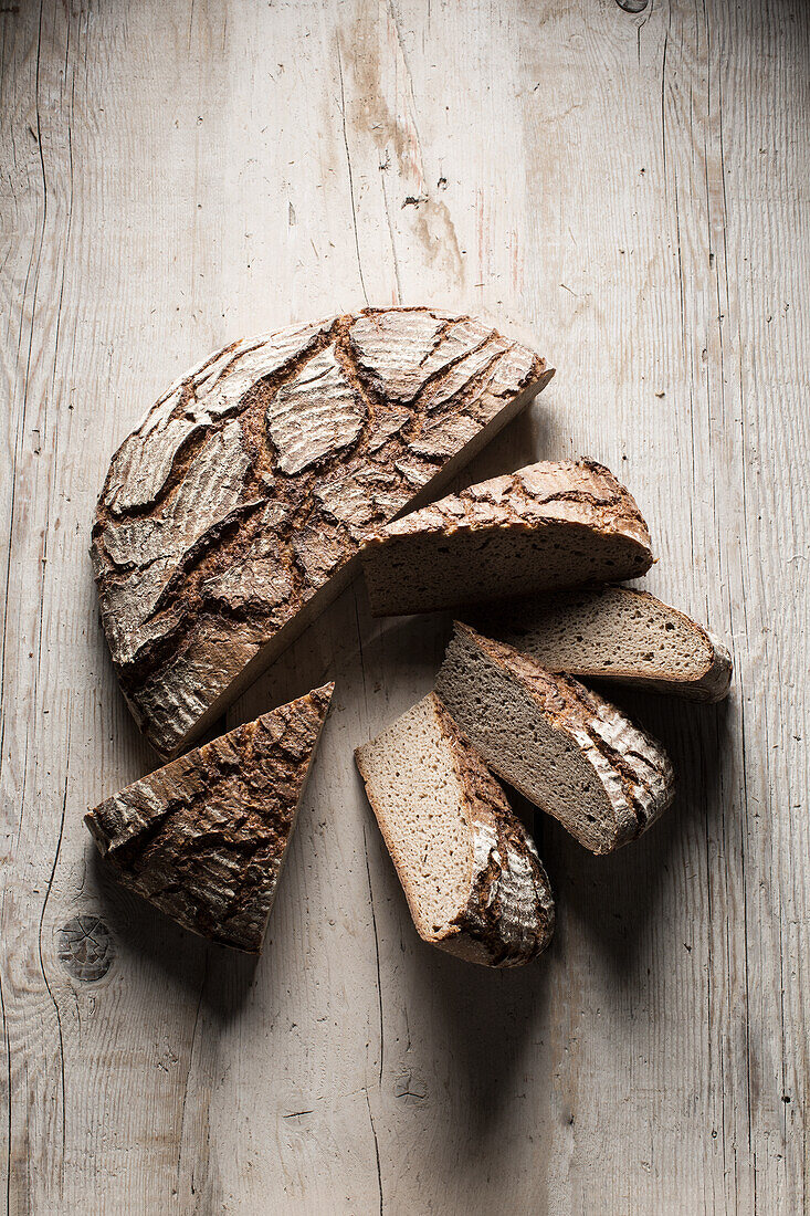 Twice baked farmhouse bread