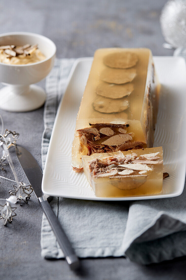 Hähnchen-Trüffel-Sülze zu Weihnachten