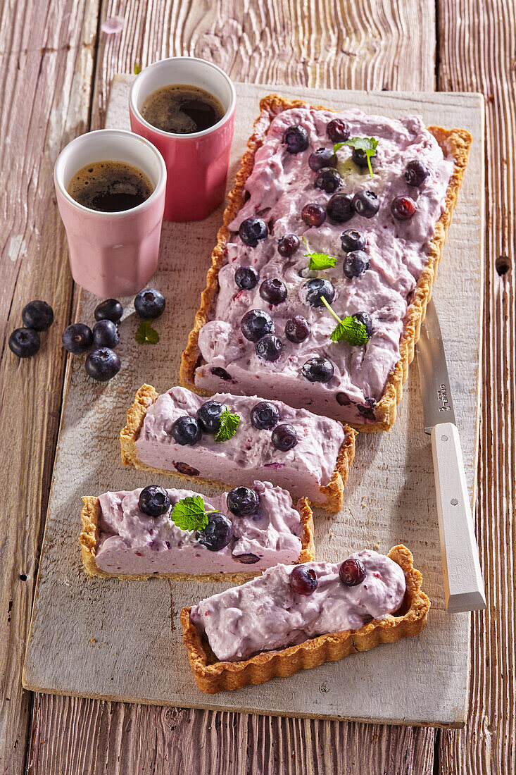 Blueberry lavender tart